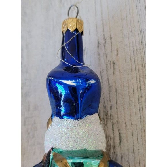Poland Blown glass soldier Nutcracker backpack glitter ornament Xmas decor - Picture 10 of 11
